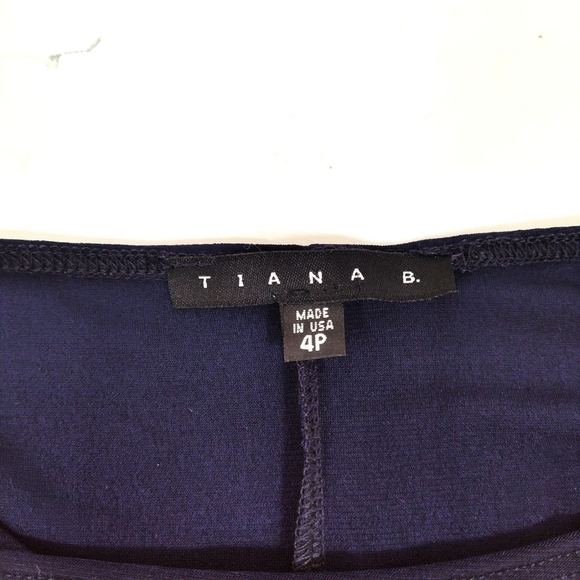 Tiana B. Evening shift dress Dark blue Size:4P - Picture 3 of 6